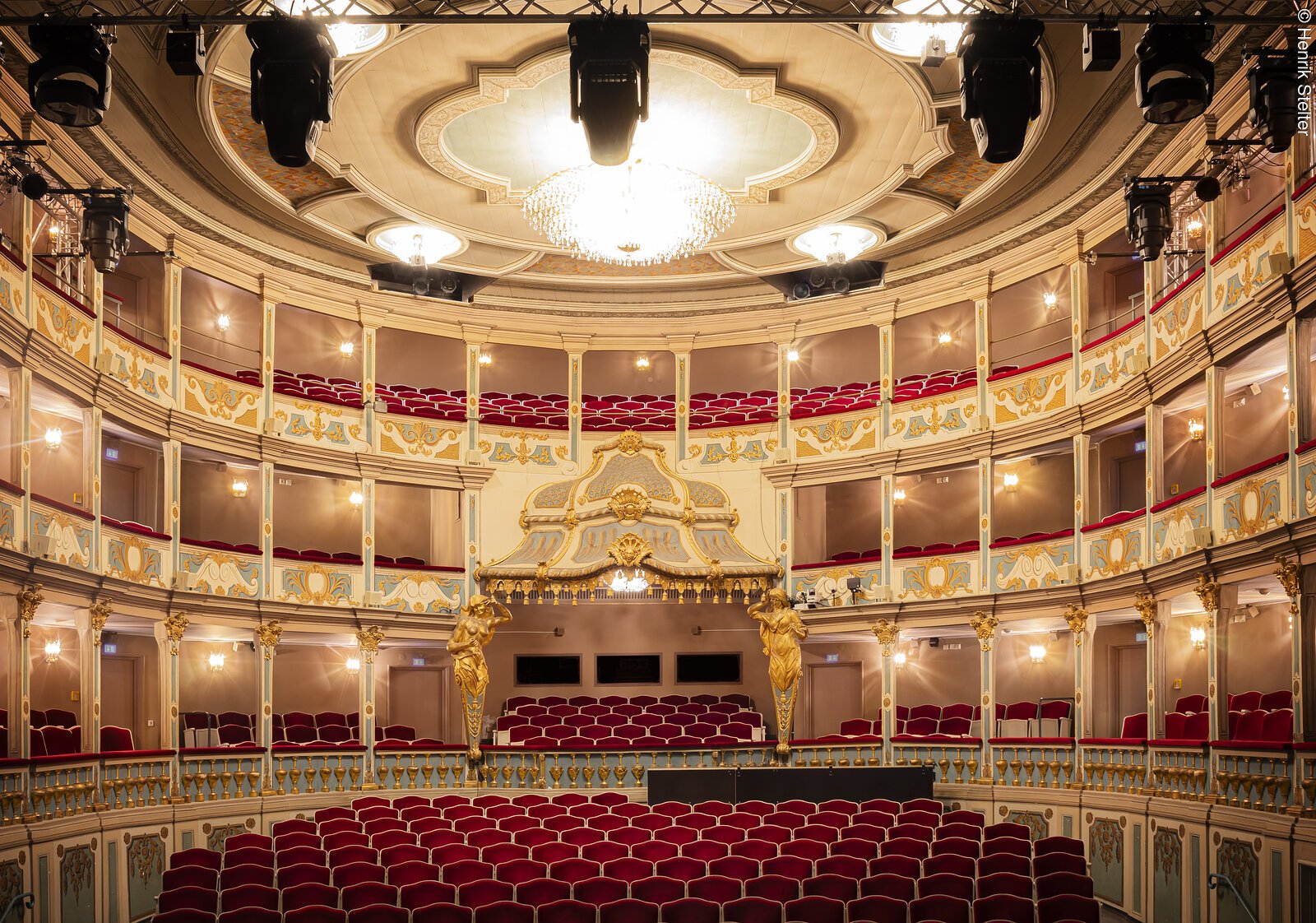 Blick in den Saal des Erlanger Markgrafentheaters