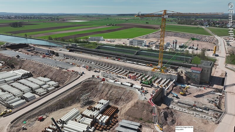 Baustelle Schleuse bei Kriegenbrunn