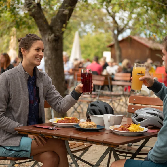 Einkehren in einem fränkischen Bierkeller