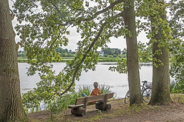 Sitzbank am Welles-Weiher in Kosbach